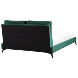 Beliani Bed Velvet Melle 140 X 200 Cm (Eu Double) Emerald Green - thumbnail 5