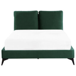 Beliani Bed Velvet Melle 140 X 200 Cm (Eu Double) Emerald Green - thumbnail 4