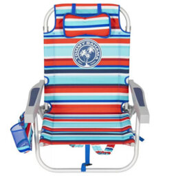 Xample Tommy Bahama Backpack Beach Chair Red 5 Position Reclining Aluminium Frame Portable Foldable Outdoor Chair With Storage - thumbnail 4