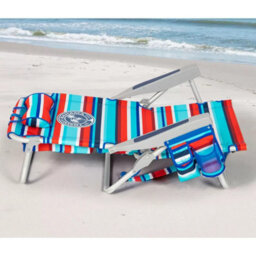 Xample Tommy Bahama Backpack Beach Chair Red 5 Position Reclining Aluminium Frame Portable Foldable Outdoor Chair With Storage - thumbnail 2