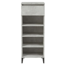 Berkfield Shoe Rack Concrete Grey 40X36X105 Cm Engineered Wood - thumbnail 5