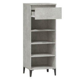 Berkfield Shoe Rack Concrete Grey 40X36X105 Cm Engineered Wood - thumbnail 6