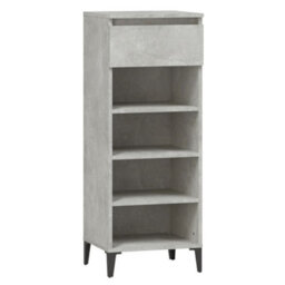 Berkfield Shoe Rack Concrete Grey 40X36X105 Cm Engineered Wood - thumbnail 2