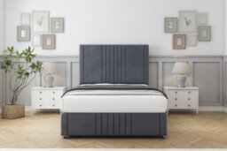 "Comfort Royal Steel Plush Divan Bed Set 2 Drawers Left Side - 26"" Strutted & 12"" Footboard 4' Small Double"
