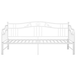 Berkfield Pull-Out Sofa Bed Frame White Metal 90X200 Cm - thumbnail 7