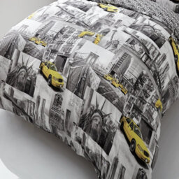 Gc Gaveno Cavailia Statue Of Liberty Suite Duvet Cover Bedding Set Grey King 3Pc With Nyc Matching Pillowcases - thumbnail 3