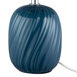 Albury Swirl Round Gloss Dark Blue Table Lamp - thumbnail 6