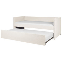 Beliani Trundle Bed Boucle Troyes 90 X 200 Cm (Eu Single) Light Beige - thumbnail 7
