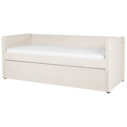 Beliani Trundle Bed Boucle Troyes 90 X 200 Cm (Eu Single) Light Beige - thumbnail 6