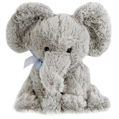 "GEEZY The Magic Toy Shop 11"" Grey Plush Super Soft Elephant Toy With Ribbon Teddy Cuddling Nursery Gift" - image 1