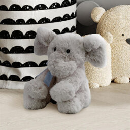 "GEEZY The Magic Toy Shop 11"" Grey Plush Super Soft Elephant Toy With Ribbon Teddy Cuddling Nursery Gift" - thumbnail 8