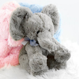 "GEEZY The Magic Toy Shop 11"" Grey Plush Super Soft Elephant Toy With Ribbon Teddy Cuddling Nursery Gift" - thumbnail 5