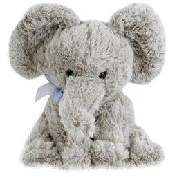 "GEEZY The Magic Toy Shop 11"" Grey Plush Super Soft Elephant Toy With Ribbon Teddy Cuddling Nursery Gift" - thumbnail 1