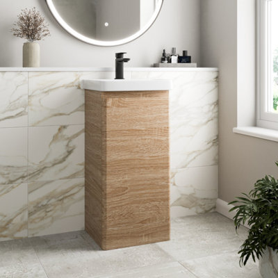 Affine Floor Standing Bathroom Vanity Unit & Basin Sink Storage Furniture Cabinet 400mm - image 1