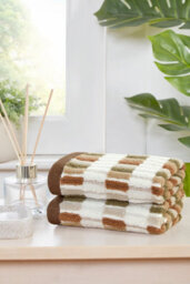 Rapport Home Santa Cruz Pure Cotton Face Cloth Towels Set Of 4 (Brown)