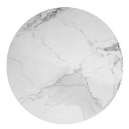 Marcio 4-6 Seater White Ceramic Top Pedestal Round Dining Table Dining Table - 120Cm - Pattern C - thumbnail 3