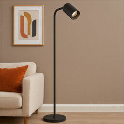 Loops 2 Pack Stylish Modern Black Floor Lamp With Gu10 Light - Perfect For Indoor Spaces - thumbnail 3