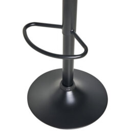Wyld And Coco Luxeliving Set Of 2 Adjustable Bar Stools Light Grey Fabric Upholstered Seats With Powder-Coated Iron Legs - thumbnail 9