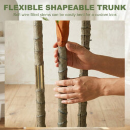 Homcom 90Cm Lifelike Fake Tree With Bendable Trunks For Home Decor, Green - thumbnail 6