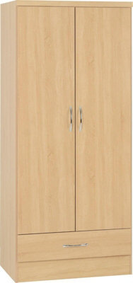 Seconique Nevada 2 Door 1 Drawer Wardrobe In Sonoma Oak Effect - image 1