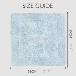 Allure Bath Fashions Elegance Reversible Heavyweight Shower Mat - Baby Blue - thumbnail 3