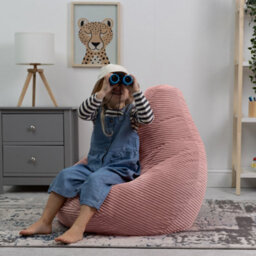 icon Kids Dalton Corduroy Bean Bag Dawn Pink - thumbnail 2