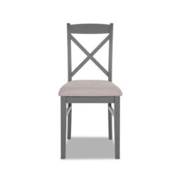 Statement Furniture Florence Crossback Upholstered Seat Dining Chair - Dove Grey - thumbnail 2