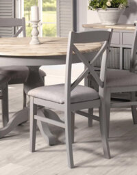 Statement Furniture Florence Crossback Upholstered Seat Dining Chair - Dove Grey - thumbnail 3
