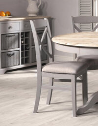 Statement Furniture Florence Crossback Upholstered Seat Dining Chair - Dove Grey - thumbnail 1