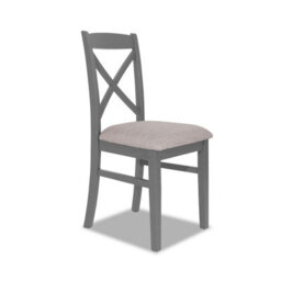 Statement Furniture Florence Crossback Upholstered Seat Dining Chair - Dove Grey - thumbnail 6