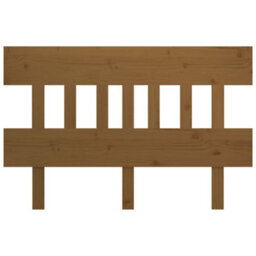 Berkfield Bed Headboard Honey Brown 123.5X3X81 Cm Solid Wood Pine - thumbnail 3