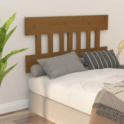 Berkfield Bed Headboard Honey Brown 123.5X3X81 Cm Solid Wood Pine - thumbnail 5
