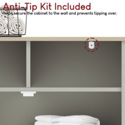 Lassic Bath Vida Priano Grey 2 Drawer 2 Door Freestanding Bathroom Cabinet - thumbnail 8