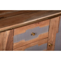 Wyld Haus Idaho Natural Acacia Sideboard, 3 Drawers And 2 Doors - thumbnail 6