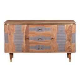 Wyld Haus Idaho Natural Acacia Sideboard, 3 Drawers And 2 Doors - thumbnail 3