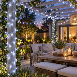 Shopnbits 15M 120 Led Fairy Lights Cool White, Ip65 Waterproof, 8 Modes Remote Timer, Indoor Outdoor - thumbnail 5