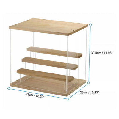Acrylic Display Case Dustproof Box Perspex Clear Collectibles Model & Led Lights - image 1