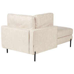Beliani Right-Hand Chaise Longue Rebais Faux Leather Light Beige - thumbnail 5
