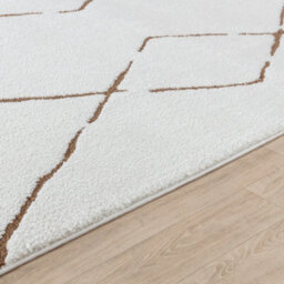 Livabliss Freud-Modern Ivory Brown High Pile Living Dining Bedroom Rug 200 X 275 Cm Easy Care, Non Shedding - thumbnail 3