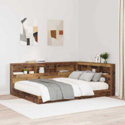 Berkfield Storage Headboard With Shelf Old Wood 140 Cm Engineered Wood - thumbnail 1