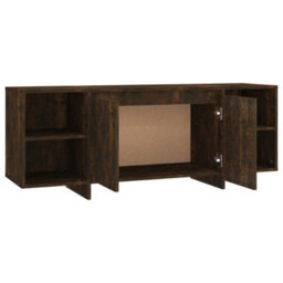 Berkfield Durable Tv Cabinet Smoked Oak 130X35X50 Cm Engineered Wood - thumbnail 6