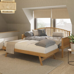 Gfw Madrid Wooden Day Bed & Trundle Set  Oak - thumbnail 3