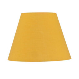 First Choice Lighting Ochre Cotton 20Cm Diameter Tapered Lamp Shade - thumbnail 1