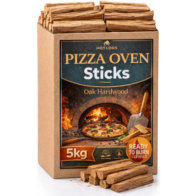 GardenCo 5Kg Premium Oak Wood Pizza Sticks Ready To Burn Fire Kindling For Small Pizza Ovens - High Heat 13.5Cm Outdoor Kiln Dried Hardwood - image 1