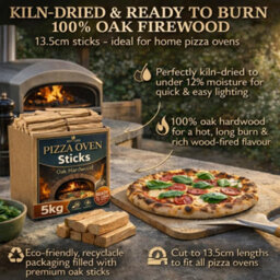 GardenCo 5Kg Premium Oak Wood Pizza Sticks Ready To Burn Fire Kindling For Small Pizza Ovens - High Heat 13.5Cm Outdoor Kiln Dried Hardwood - thumbnail 4