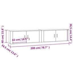 Berkfield Classic Wall-Mounted Tv Cabinets 2 Pcs White 100X34.5X40 Cm - thumbnail 8