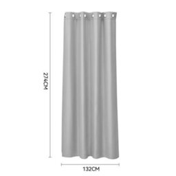 Garden Sanctuary Grey Windproof Uv Protection Curtains Drapes For Indoor And Outdoor 132Cm W X 274Cm L/1 Panel - thumbnail 6