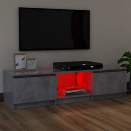 Berkfield Tv Cabinet With Led Lights Concrete Grey 120X30X35.5 Cm - thumbnail 3