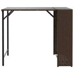 Berkfield 5 Piece Garden Dining Set Foldable Brown Poly Rattan - thumbnail 5