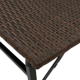 Berkfield 5 Piece Garden Dining Set Foldable Brown Poly Rattan - thumbnail 9